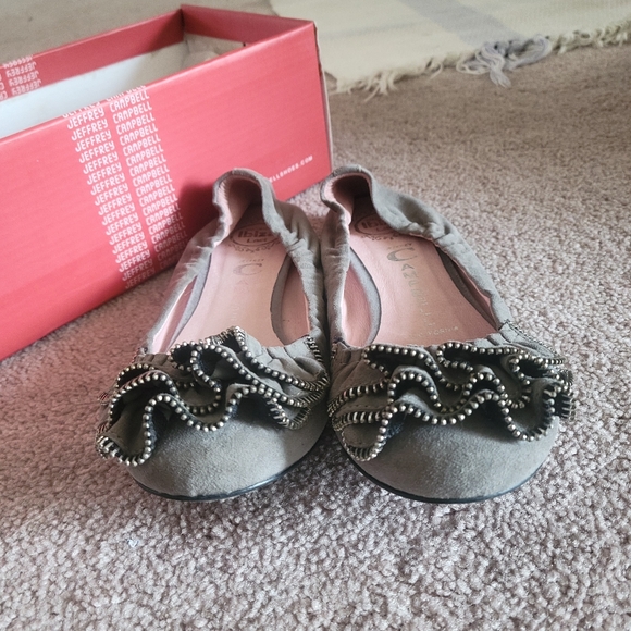 Jeffrey Campbell | Zipper Ruffle Flats - Size 5 - Picture 2 of 7